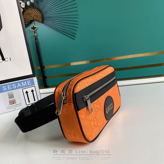 Gucci古馳包包 G家新款腰包 款號:631341 古奇2020款桔色男士腰包  gdj1266
